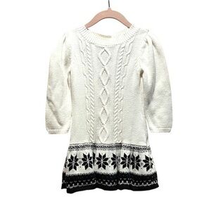 Gymboree Girl’s Fair Isle Nordic Snowflake Sweater Dress 18-24 Months